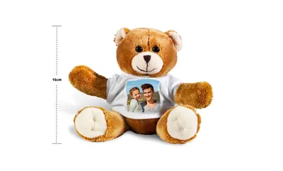CEWE Personalised Teddy With Machine Washable Photo T-Shirt | 50 mm x 40 mm | Perfect For Gifting