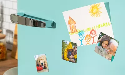 CEWE Personalised Square & Heart Shaped Photo Magnets | Available In Sets Of 10 | Perfect For Gifting