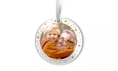 CEWE Photo Christmas Ornament | Durable, Thick Acrylic Glass | Includes Ribbon