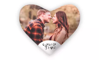 CEWE Personalised Photo Heart Cushion | 43 x 37 cm | A Perfect Thoughtful Gift Idea