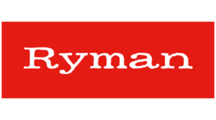 The Ryman logo with a red background and white lettering.